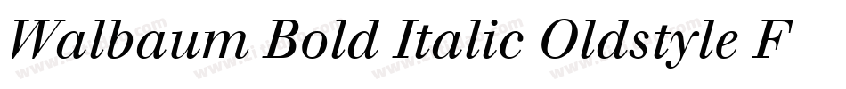 Walbaum Bold Italic Oldstyle Figures字体转换